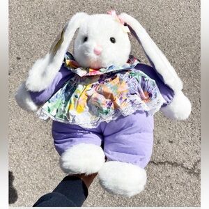Vtg 1991 Ruffles Rabbit Easter Bunny NWT Plush Creations 16” Tagged Stuffie Toy
